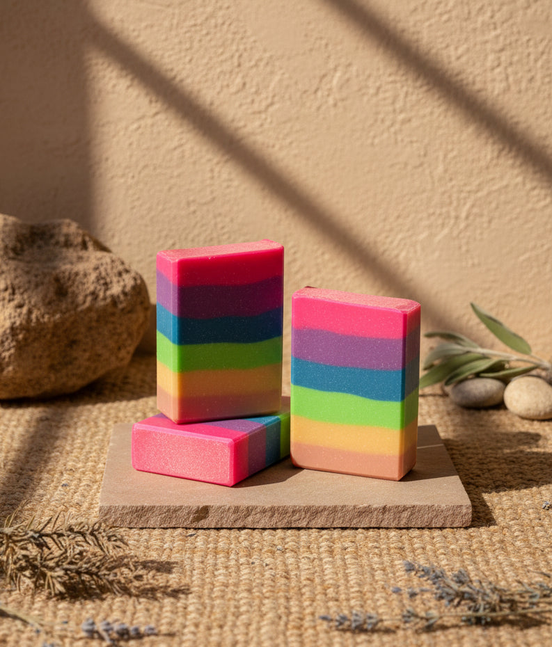 Tallow & Goat Milk Soap - Rainbow Sherbet